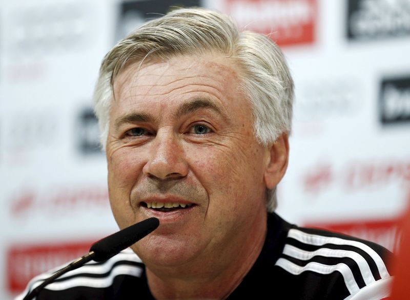 © Reuters. Ancelotti, obligado a hacer descartes frente al Rayo Vallecano