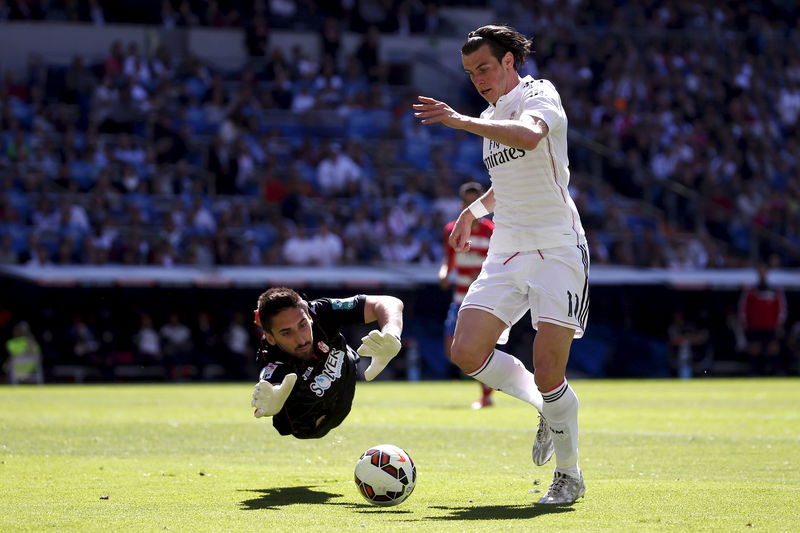 © Reuters. شكوك حول مشاركة بيل مع ريال مدريد أمام رايو بالدوري الاسباني