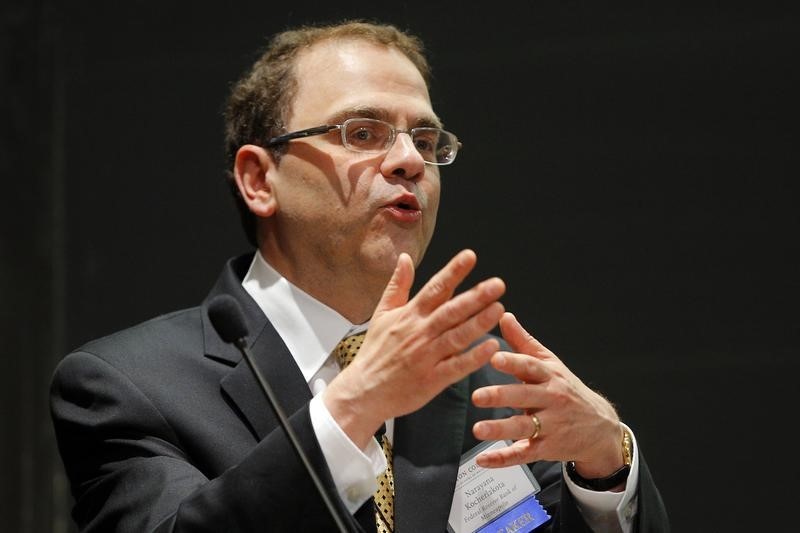 © Reuters. Narayana Kocherlakota, President of the Federal Reserve Bank of Minneapolis, speaks at the ninth annual Carroll School of Management Finance Conference at Boston College in Chestnut Hill