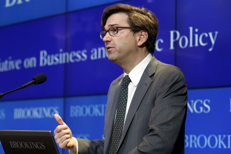 © Reuters. Council of Economic Advisers Chair Furman speaks at a Brookings Institution forum