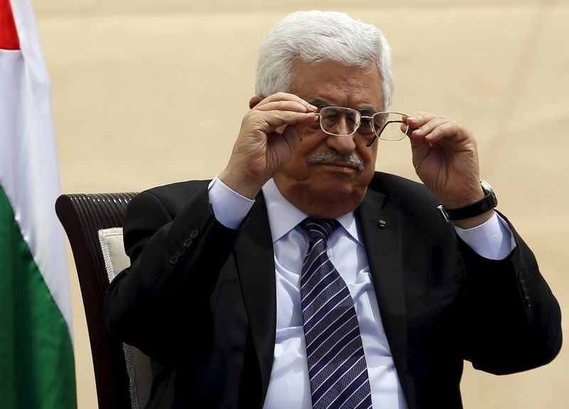 © Reuters. Presidente palestino, Mahmoud Abbas, na Cisjordânia