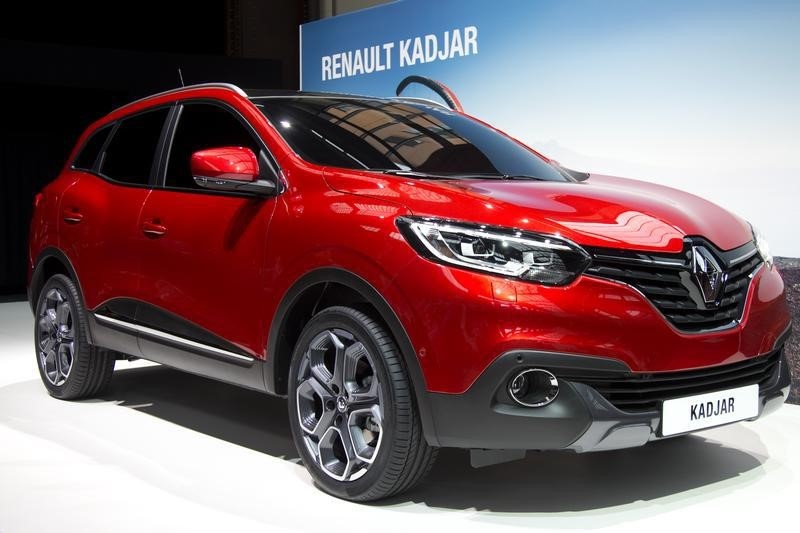 © Reuters. A Renault Kadjar, a new crossover SUV, is seen during a presentation in Saint-Denis near Paris