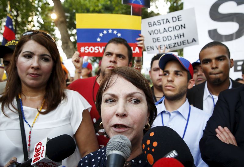 © Reuters. Protesto contra Venezuela