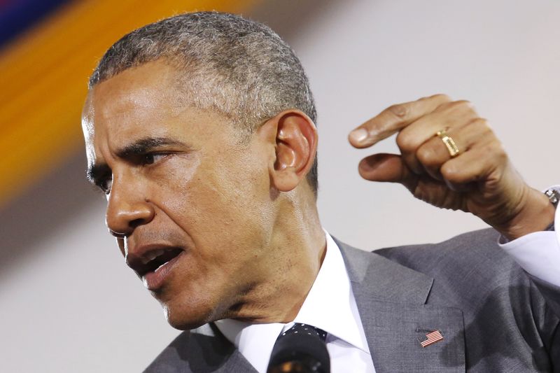 © Reuters. أوباما يعبر عن قلقه من تنمر الصين على الدول الأخرى في بحر الصين الجنوبي