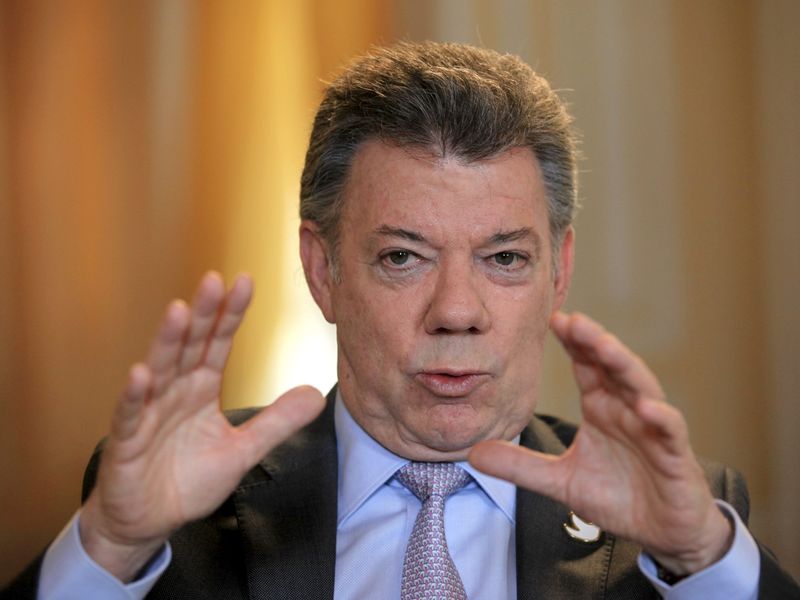 © Reuters. Presidente da Colômbia concede entrevista à Reuters