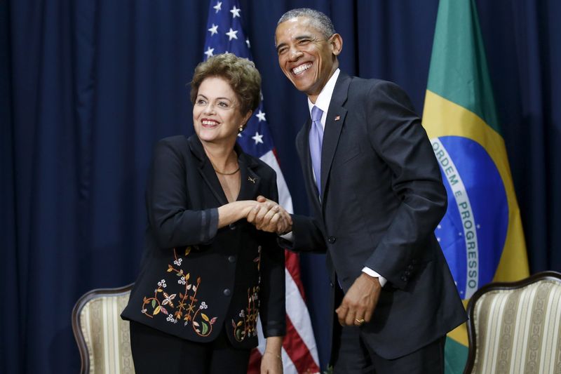 © Reuters. أوباما:رئيسة البرازيل روسيف تزور الولايات المتحدة في اخر يونيو