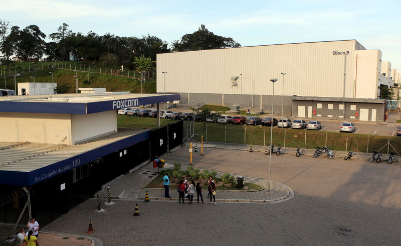 © Reuters. General view of the Foxconn plant in Jundiai