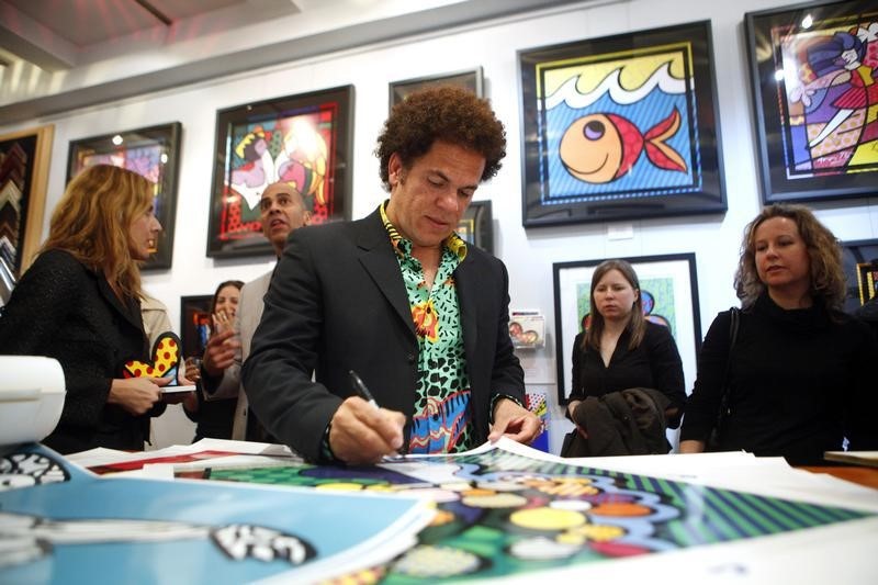 © Reuters. Artista Romero Britto em galeria em Nova York