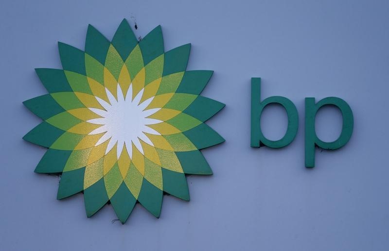 © Reuters. A sign is seen outside BP's North Sea Headquarters in Aberdeen
