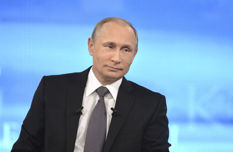 © Reuters. Presidente da Rússia, Vladimir Putin, durante evento televisionado
