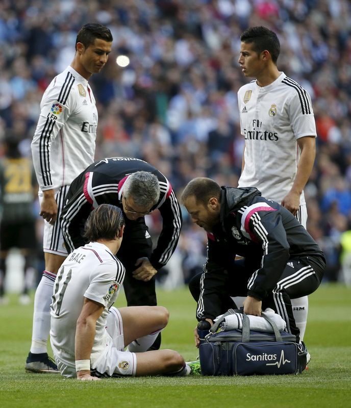 © Reuters. Bale se perderá choque contra el Atleti por lesión