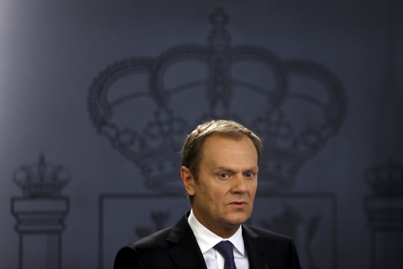 © Reuters. Tusk, de la UE, pide una cumbre especial por la crisis migratoria el jueves