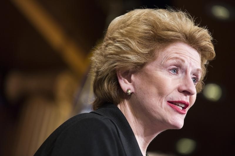 © Reuters. Senator Debbie Stabenow (D-MI) speaks after a vote on legislation for funding the Department of Homeland Security