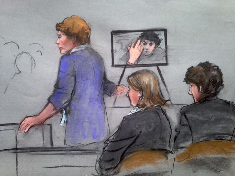 © Reuters. Courtroom sketch of sentencing phase in trial of Dzhokhar Tsarnaev in Boston