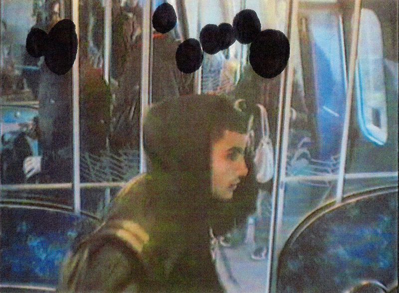 © Reuters. File photo of an image released by Danish police showing Omar Abdel Hamid El-Hussein on a subway train in connection to a stabbing in Copenhangen