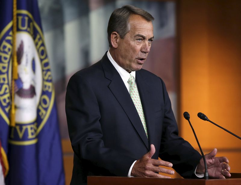 © Reuters. Boehner holds a news conference on Capitol Hill in Washington