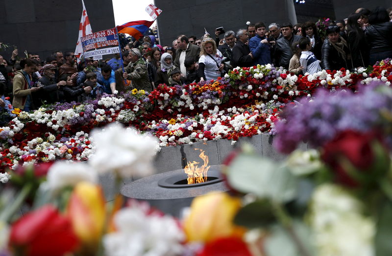 © Reuters. أرمينيا تحيي ذكرى مذابح 1915 وبرلين تصفها "بالإبادة الجماعية"