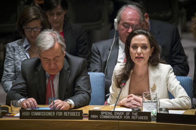 © Reuters. Angelina Jolie discursa durante sessão do Conselho de Segurança da ONU