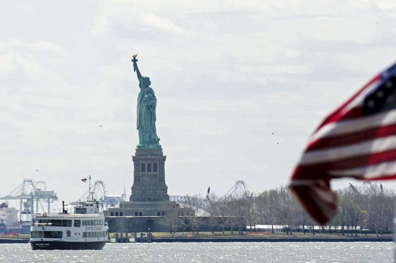 © Reuters. Vista da Estátua da Liberdade, em Nova York 