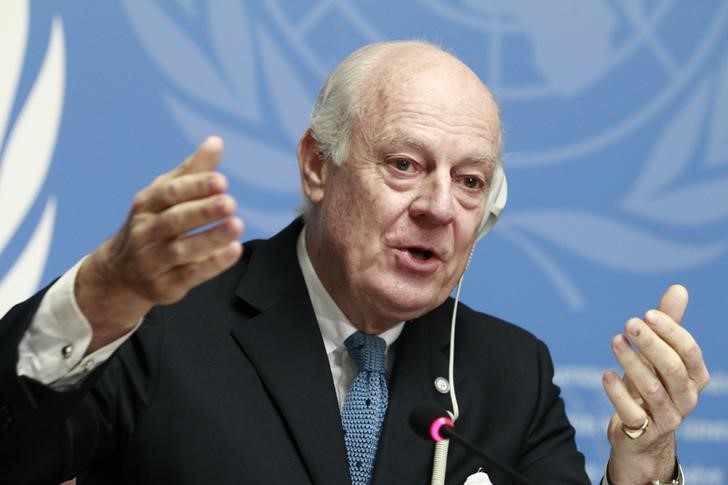 © Reuters. الأمم المتحدة تدعو أطرافا سورية لمحادثات سلام في جنيف في مايو