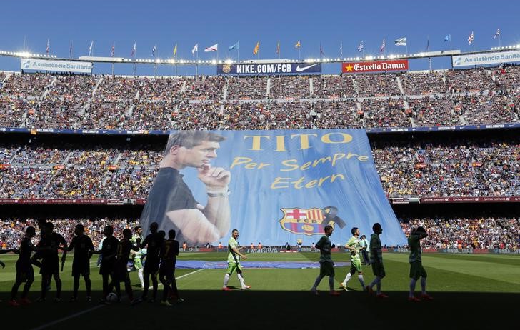 © Reuters. El recuerdo de Tito Vilanova, muy vivo en el Barça un año después de su muerte