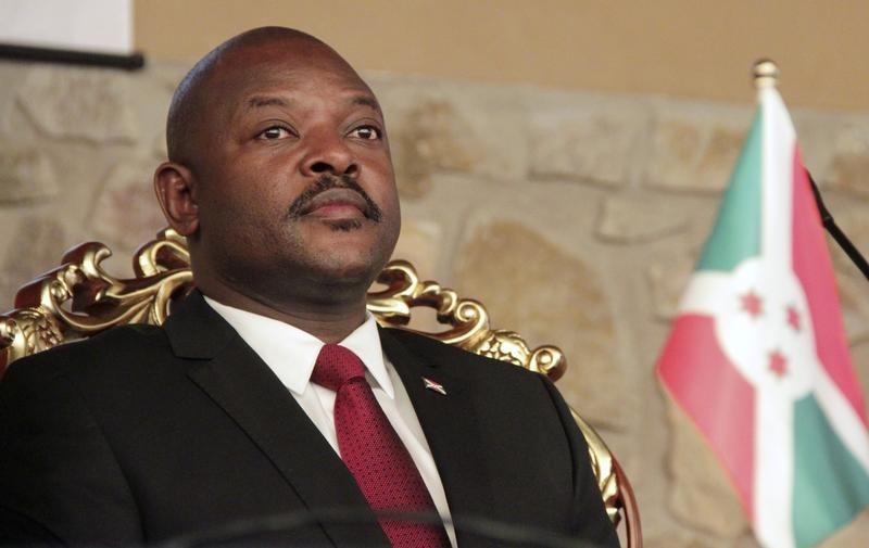 © Reuters. Burundi's President Pierre Nkurunziza attends the opening of a coffee conference in the capital Bujumbura