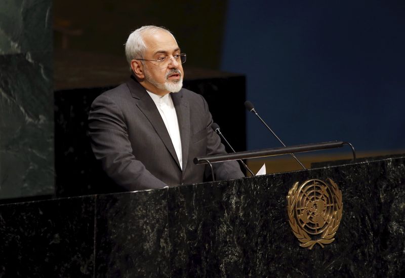 © Reuters. Chanceler iraniano, Mohammad Javad Zarif, na ONU