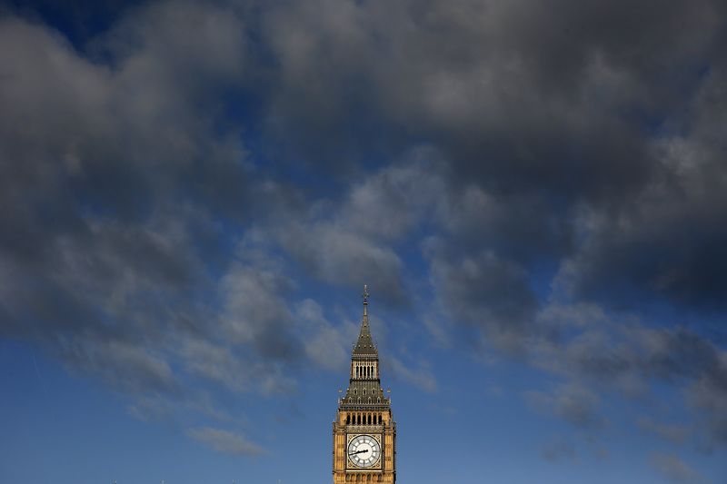 © Reuters. The Big Ben clock is seen during sunrise in London