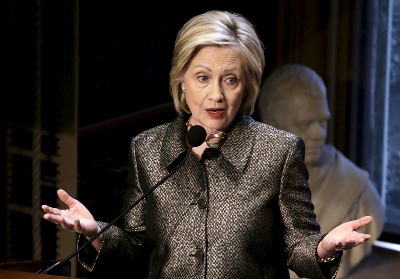 © Reuters. Hillary Clinton durante evento em universidade Georgetown, em Washington