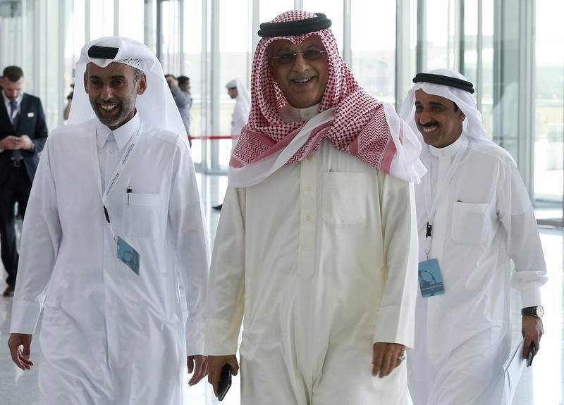 © Reuters. AFC head Sheikh Salman bin Ebrahim Al-Khalifa arrives for a meeting with FIFA task force in Doha