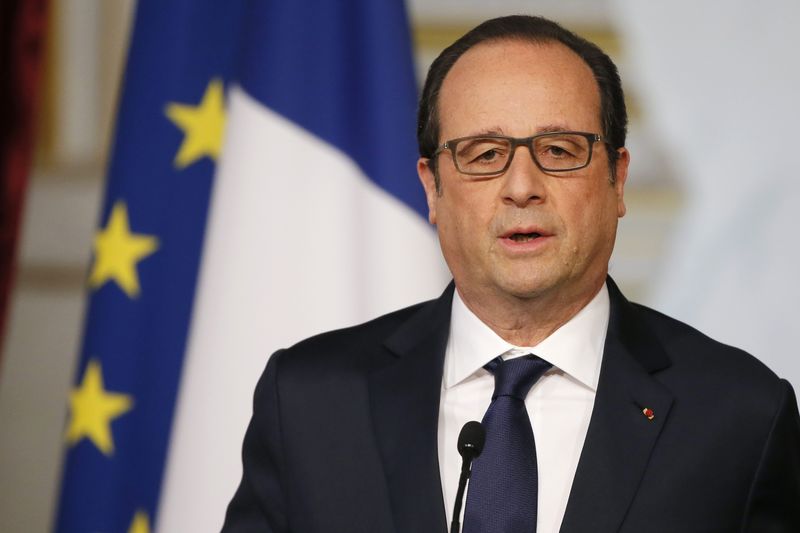 © Reuters. Presidente francês, François Hollande, em foto de arquivo no Palácio do Eliseu, em Paris