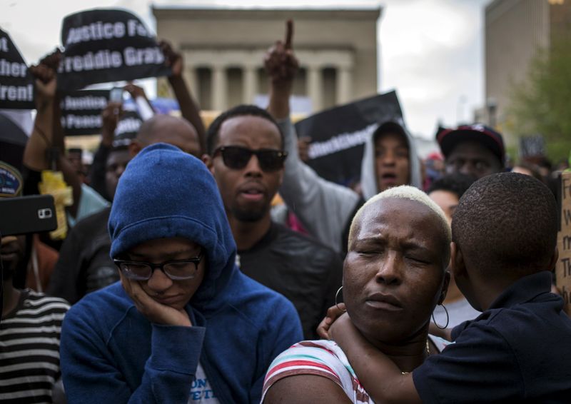 © Reuters. La policía entrega conclusiones sobre muerte de joven negro en Baltimore