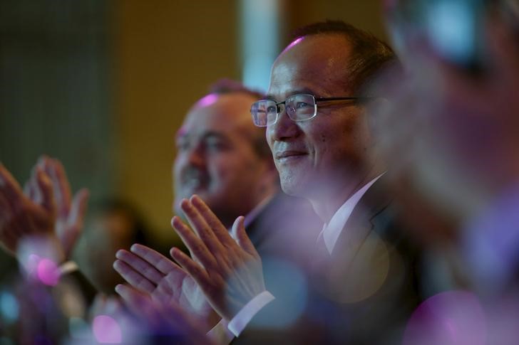 © Reuters. Guo Guangchang, chairman of Fosun International attends a news conference in Shanghai 