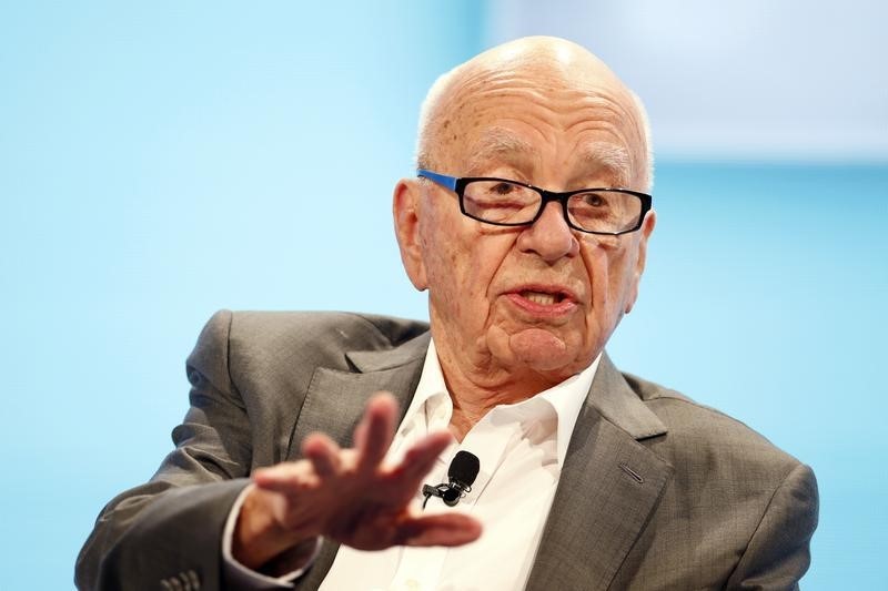 © Reuters. Rupert Murdoch, Executive Chairman News Corp and Chairman and CEO 21st Century Fox speaks at the WSJD Live conference in Laguna Beach