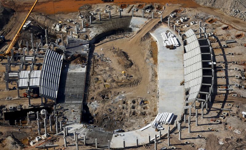 © Reuters. Local de construção do velódromo para Rio 2016 