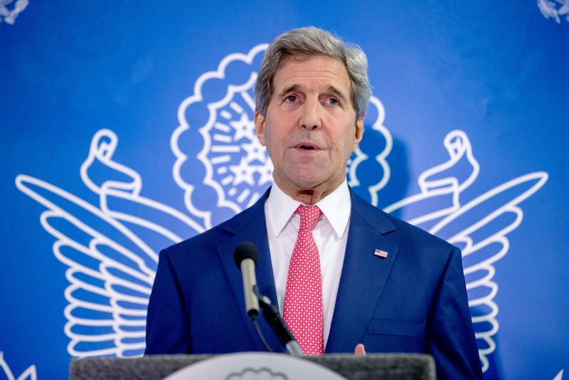 © Reuters. Secretário de Estado norte-americano, John Kerry, durante discurso na Somália