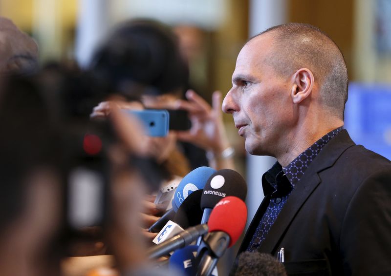 © Reuters. Il ministro delle Finanze greco Yanis Varoufakis