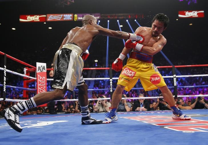 © Reuters. Mayweather e Pacquiao se enfrentam em Las Vegas