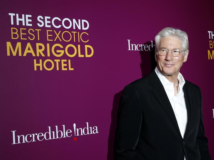 © Reuters. Ator Richard Gere em lançamento do filme O Exótico Hotel Marigold 2 em Nova York