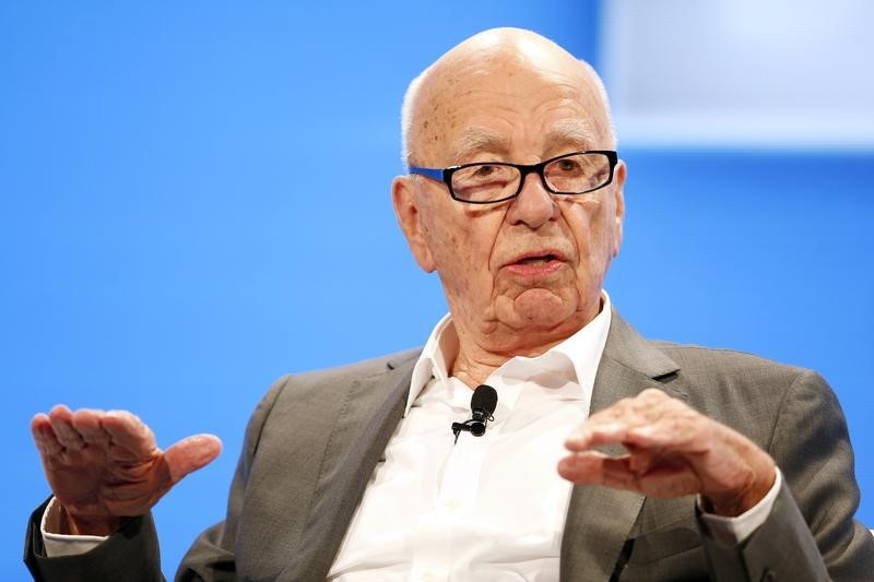 © Reuters. Rupert Murdoch, Executive Chairman News Corp and Chairman and CEO 21st Century Fox speaks at the WSJD Live conference in Laguna Beach