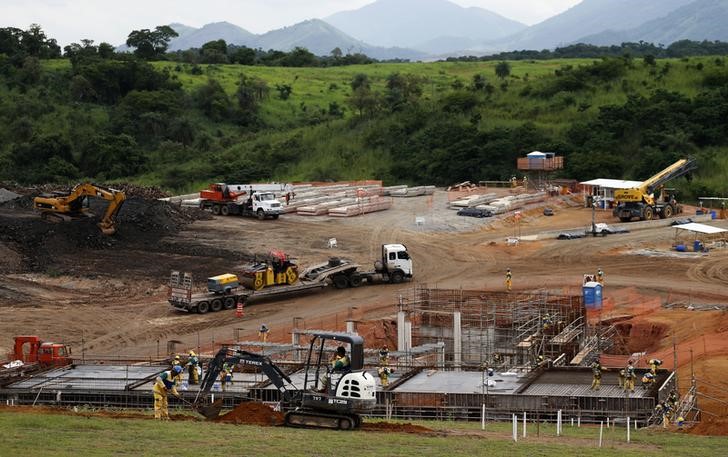 © Reuters. Local das obras para a arena de mountain bike dos Jogos Olímpicos, no Complexo de Deodoro