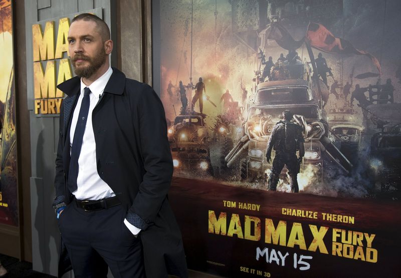 © Reuters. Ator Tom Hardy na estreia do "Mad Max" em Hollywood