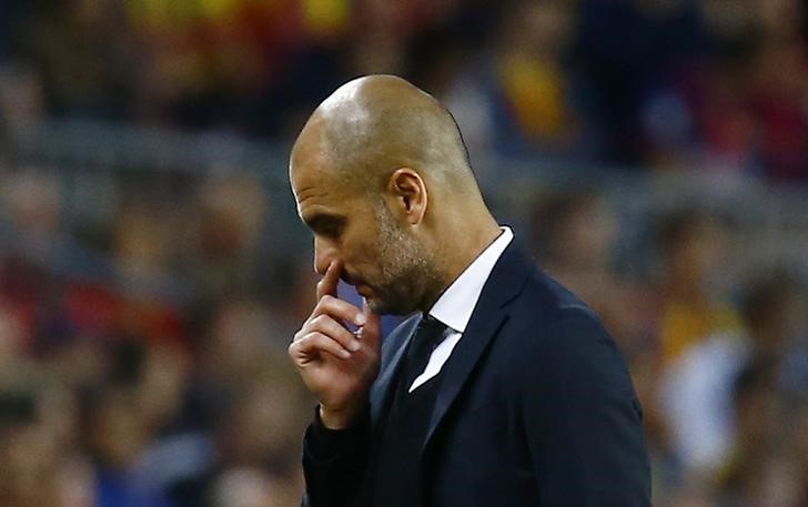 © Reuters. Técnico do Bayern de Munique, Pep Guardiola