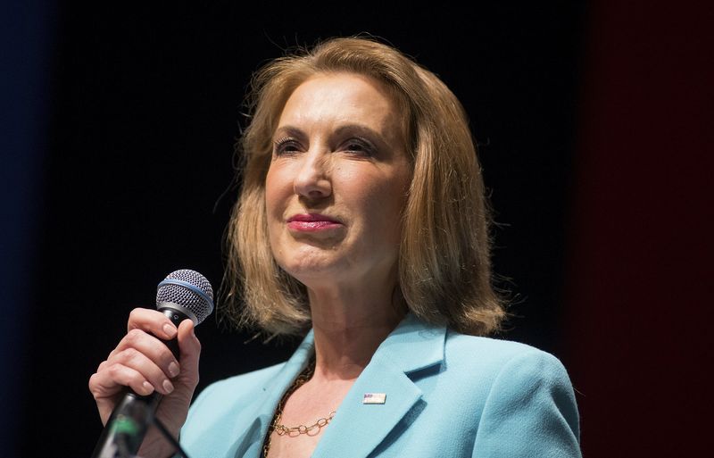 © Reuters. Former Hewlett-Packard Co Chief Executive and Republican U.S. presidential candidate Carly Fiorina speaks during the Freedom Summit in Greenville