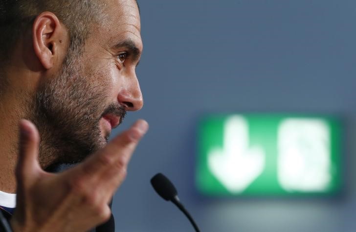 © Reuters. Técnico do Bayern de Munique, Pep Guardiola