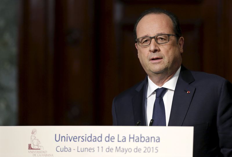 © Reuters. Presidente da França, François Hollande, durante conferência em Havana