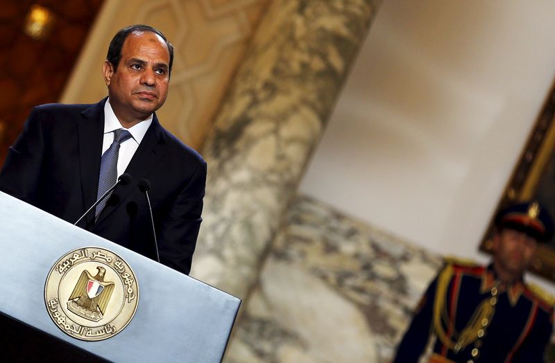 © Reuters. Presidente do Egito Sisi concede entrevista no Cairo