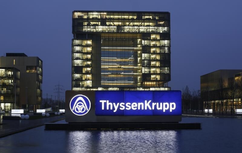 © Reuters. Vista geral da sede da ThyssenKrupp em Essen, Alemanha