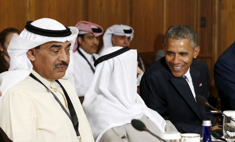 © Reuters. أوباما يقول إنه أبلغ زعماء الخليج أن أمريكا ستقف بجانبهم ضد أي هجوم