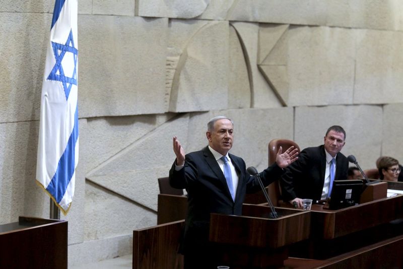 © Reuters. Primeiro-ministro israelense, Benjamin Netanyahu, discursa no Knesset